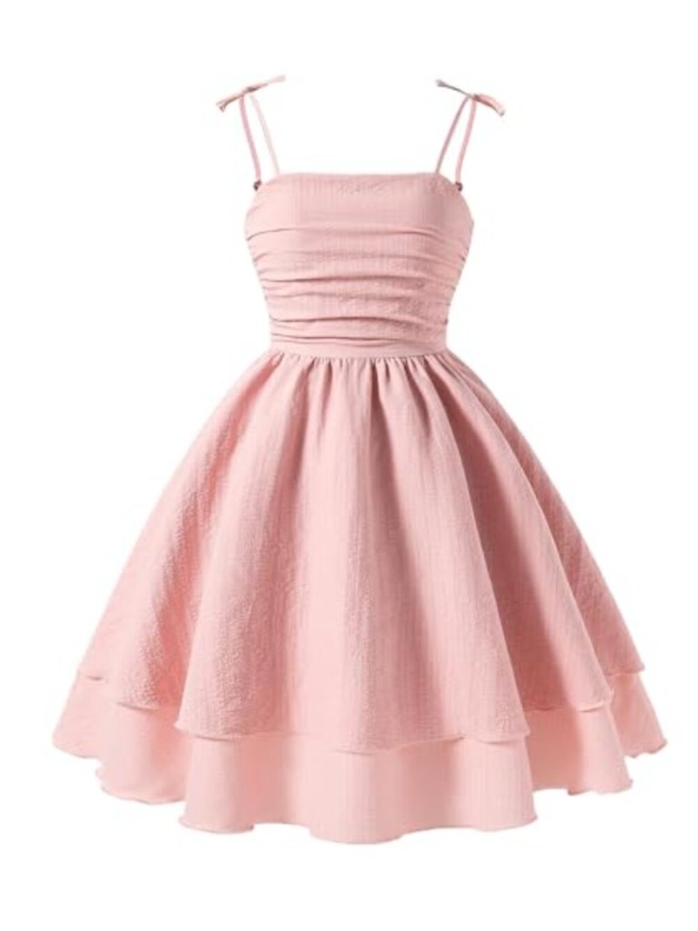 Girls Smocked Tiered A-Line Midi Sundress Sleeveless Summer Beach Dress